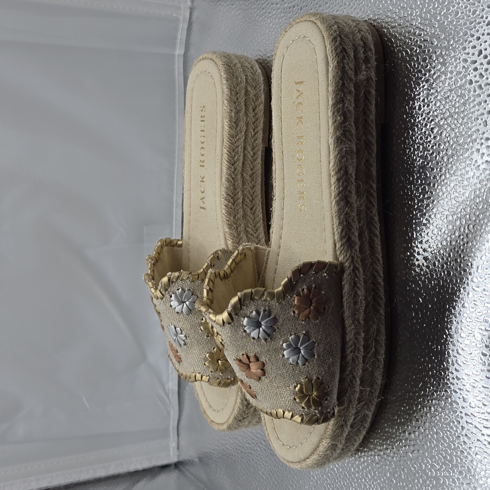 Jack Rogers Palmer Espadrilles Slides Sandals Wed… - image 5